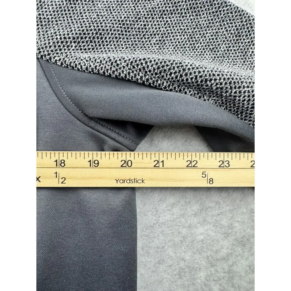 Spyder 1/4 Zip Gray Black Pullover Hooded Sweater Jacket - Men Size M